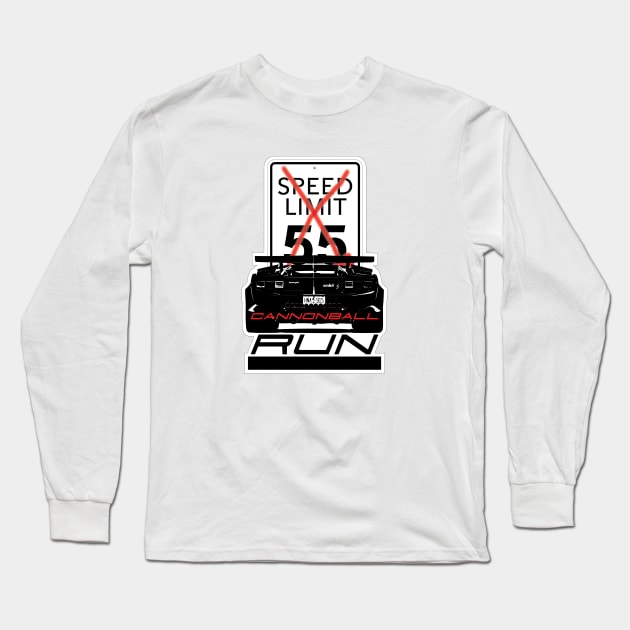 Cannonball Run Long Sleeve T-Shirt by Robot Art